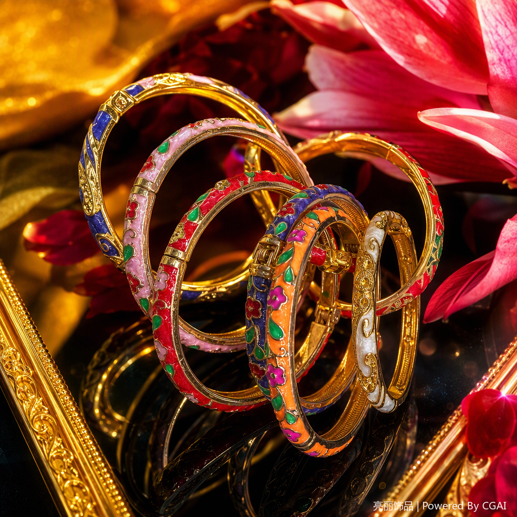 Colorful enamel bracelet, a fashionable, versatile and personalized bracelet, is a trendy and simple Korean-style gift for women Specification image