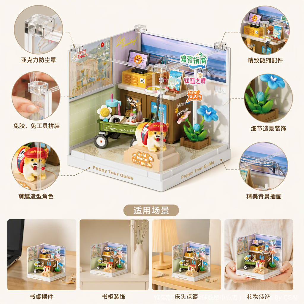 Family picnic building block assembly toys, children's educational enlightenment building blocks, plastic building block assembly toy set details Picture