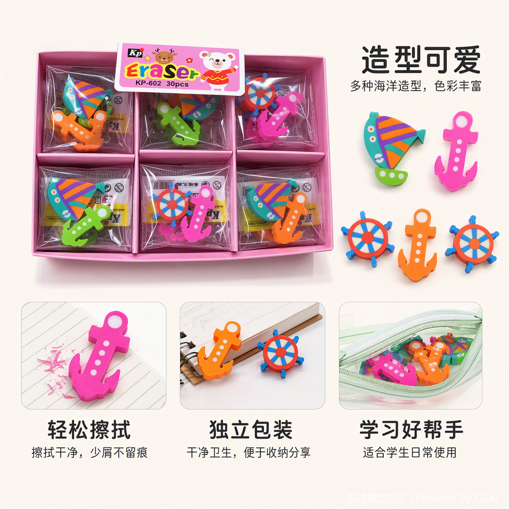 多功能橡皮擦学习办公文化用品软质耐用适用学生教师办公场景