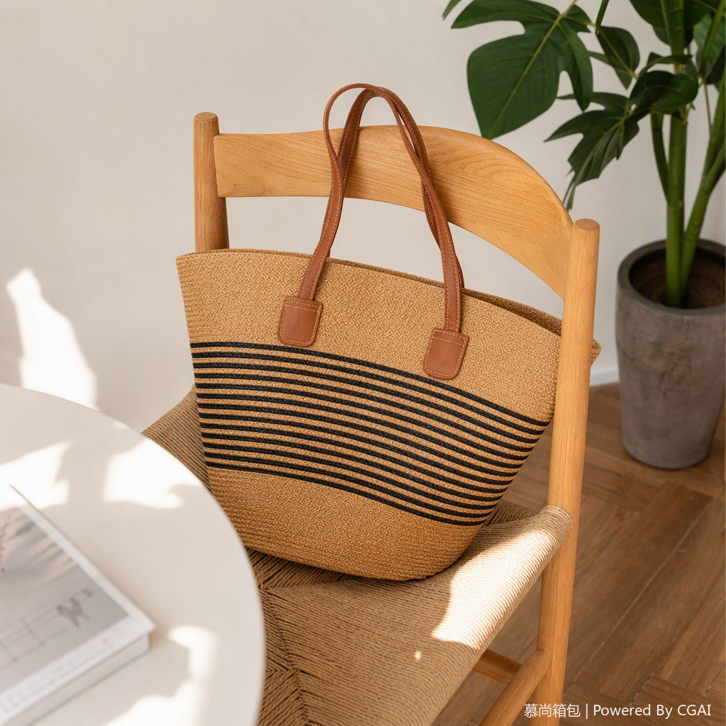 Hand-woven straw bag for women, casual and versatile fashionable handbag, retro straw bag, new summer style