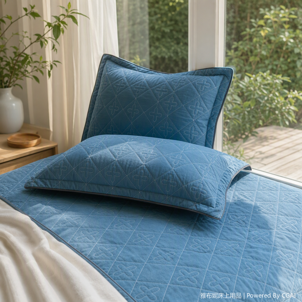 Warm quilted three-piece home textile set, simple and comfortable bedding available in multiple colors Item Picture