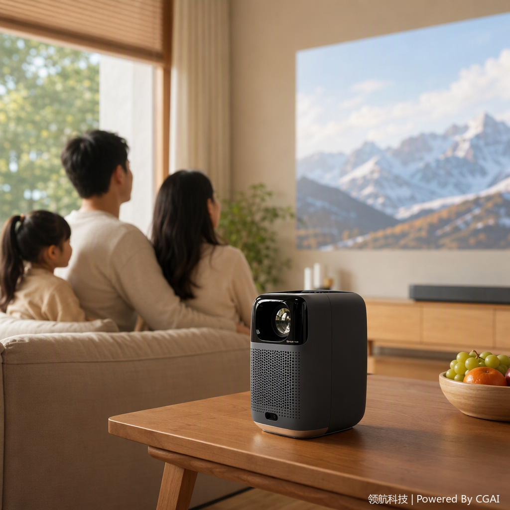 The V1 high-definition home theater projector with 1080P supports multiple interfaces for portable projection devices