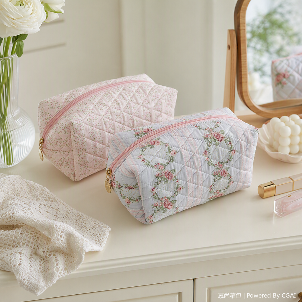 Mom's dinner bag, makeup bag, fashionable handbag, multi-functional portable ladies' bag, bag accessories