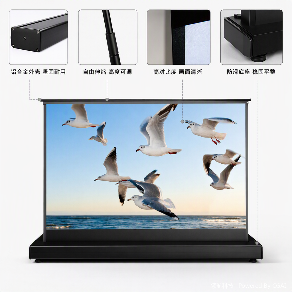 High-definition anti-glare projection fabric, 120-inch anti-reflective fabric for home theater projectors