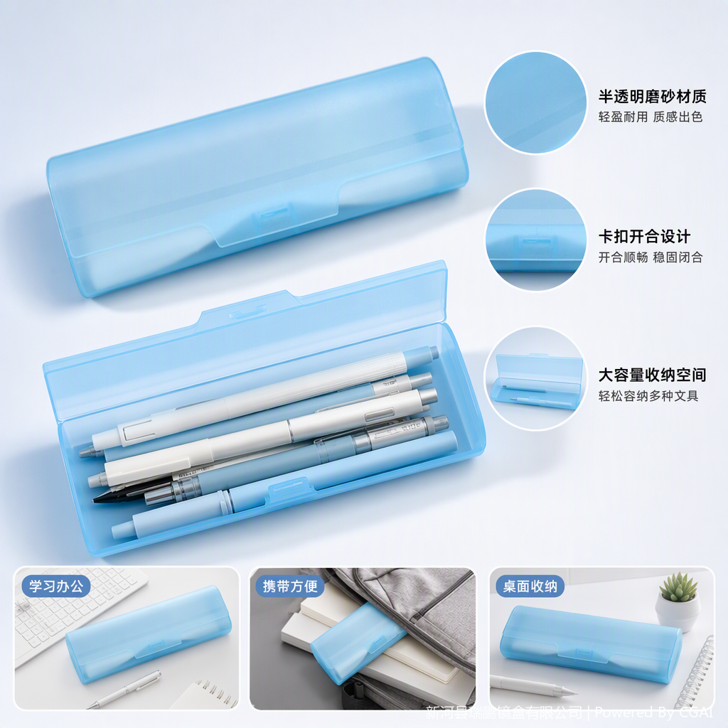 Fashionable portable glasses storage box, soft and hard dual-purpose, anti-drop and dust-proof glasses case, multi-functional protective case for men and women Specification image