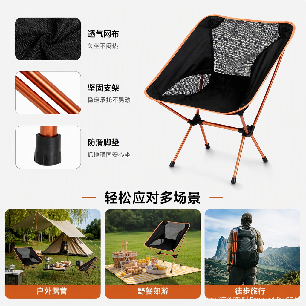 多功能折叠椅家用简易餐厅休闲办公便携轻便户外户内座椅白底实物图