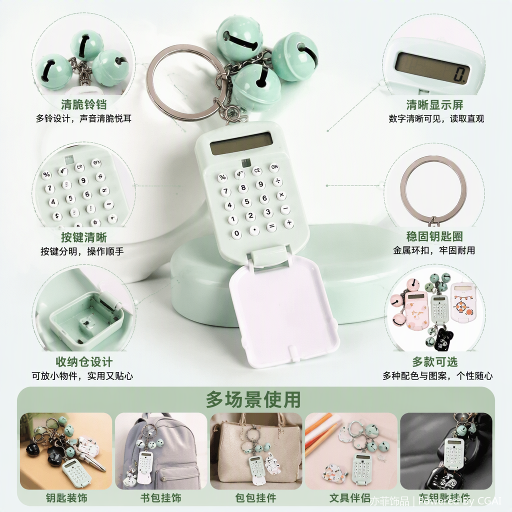 Multi-functional office cultural binding adhesive desktop calculator Portable stationery office supplies details Picture