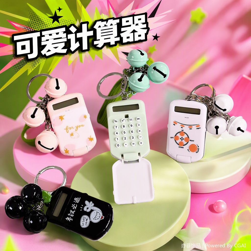 Multi-functional office cultural binding adhesive desktop calculator Portable stationery office supplies Item Picture