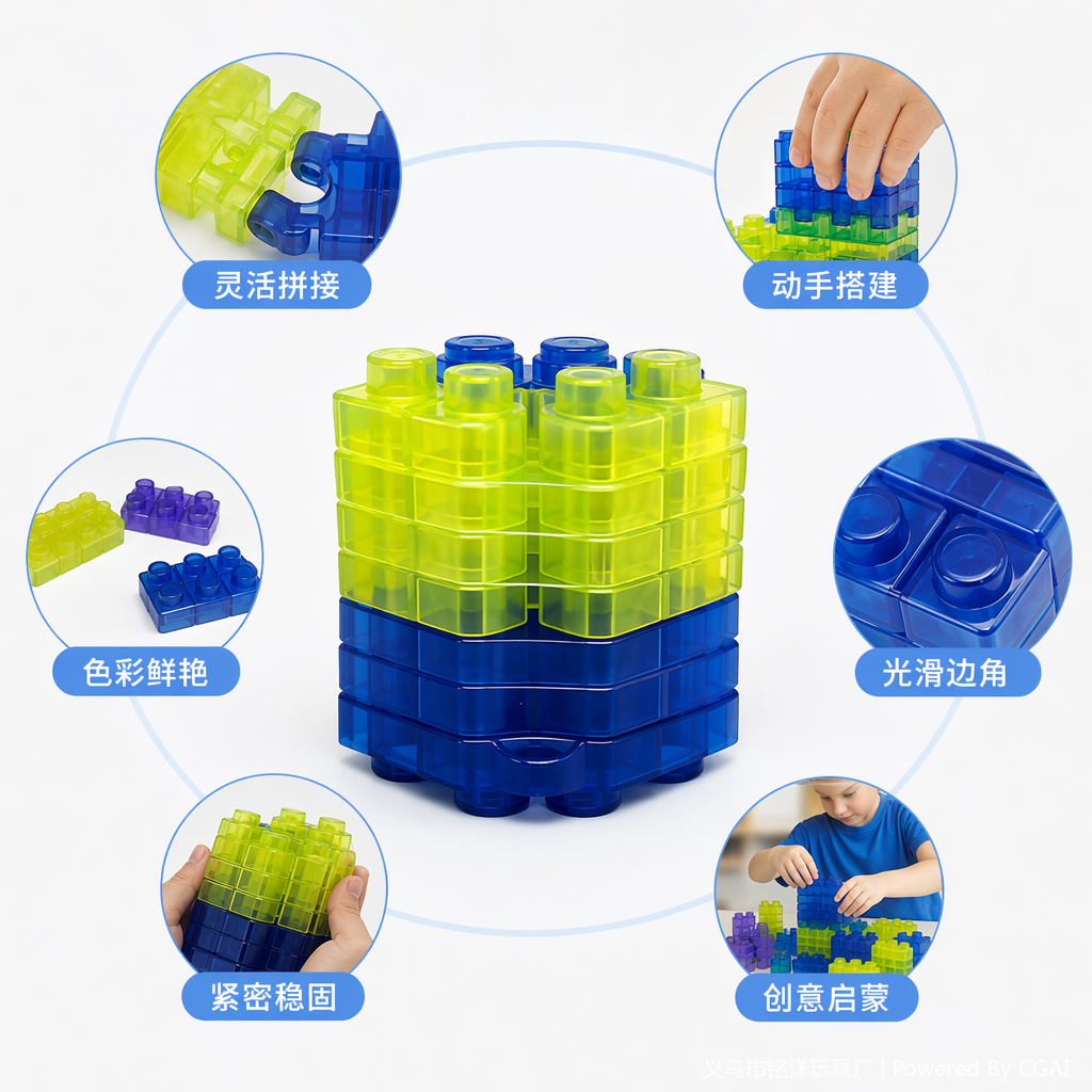 Colorful building block educational toys for children's early education and enlightenment, fun learning toys for interlocking and assembling blocks Specification image