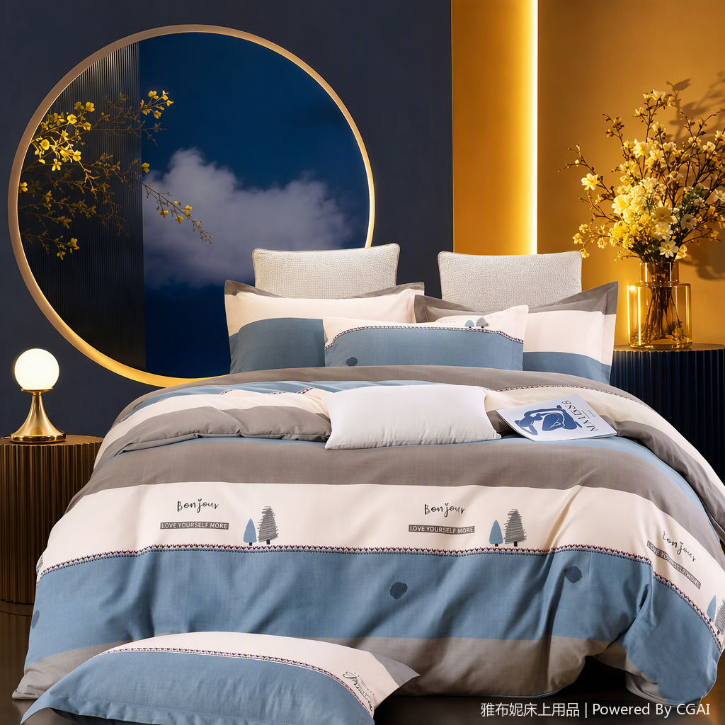 A variety of pure cotton machine-washable baby bed sheets, duvet covers, bedspreads and children's bedding sets are available for selection