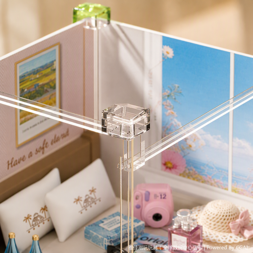 Exquisite mini architectural models of homestays, hand-assembled simulation landscape decoration, creative gifts, collectible ornaments Item Picture