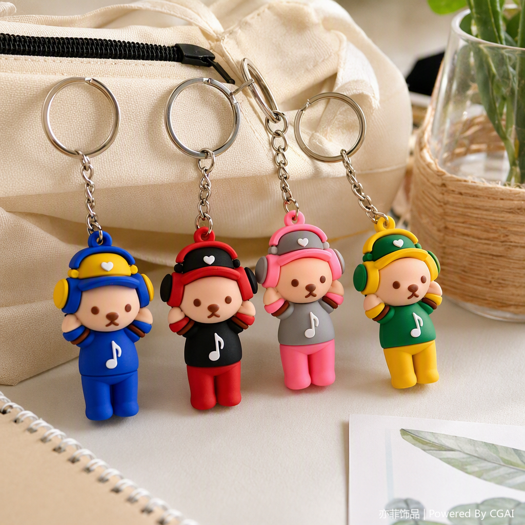 A variety of fashionable and personalized keychain accessories are available, including simple and creative car hangers and key chain accessories as gifts