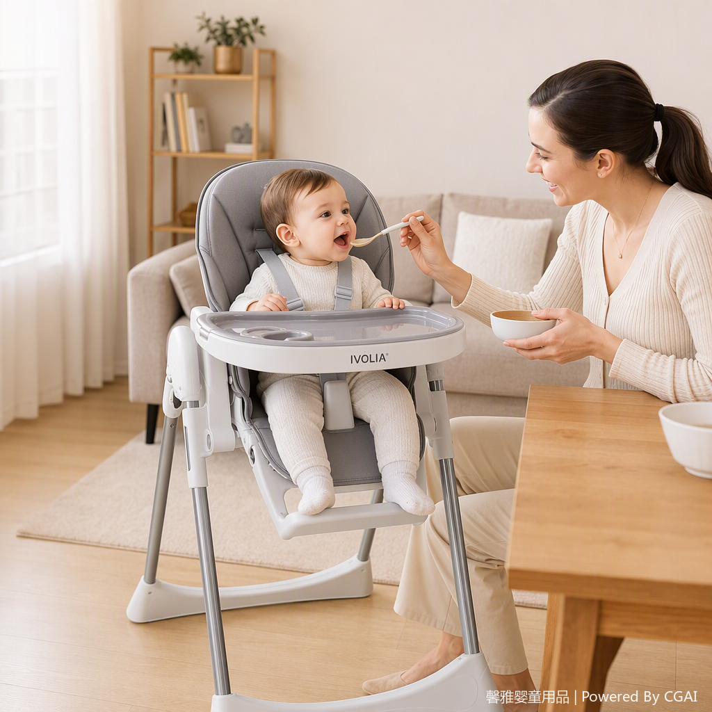 Multi-functional children's high chair, adjustable safety seat for babies, infant dining chair, toddler seat with plates Item Picture
