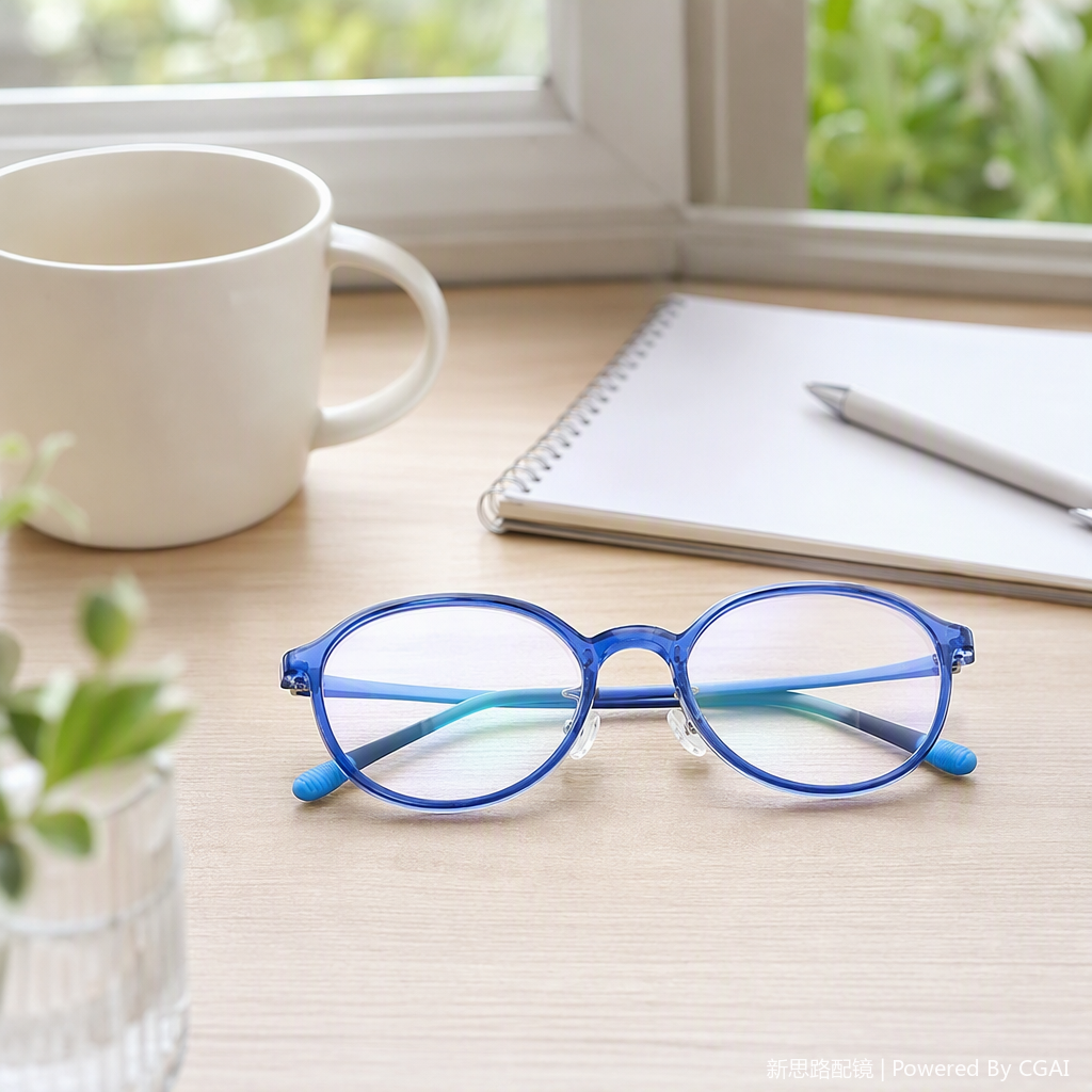 Fashionable and simple metal-framed glasses, suitable for both men and women, high-definition anti-glare trendy accessories, versatile Application Scenario