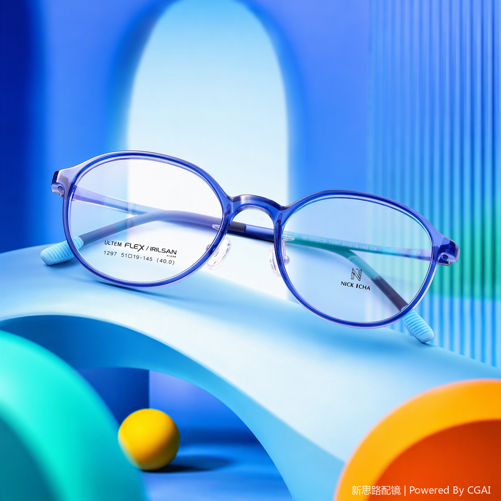 Fashionable and simple metal-framed glasses, suitable for both men and women, high-definition anti-glare trendy accessories, versatile Item Picture