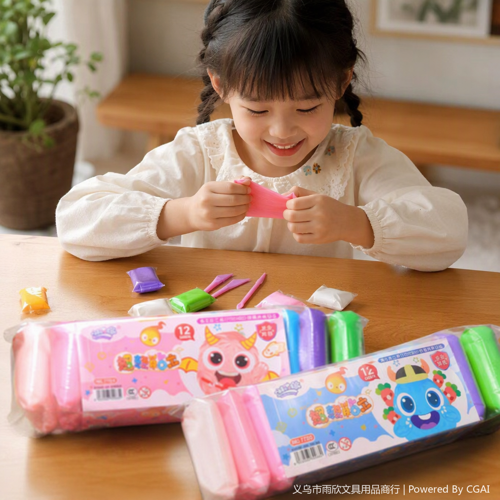 Children's educational clay set, creative handmade DIY educational toys, early childhood education and enlightenment toys gift box details Picture