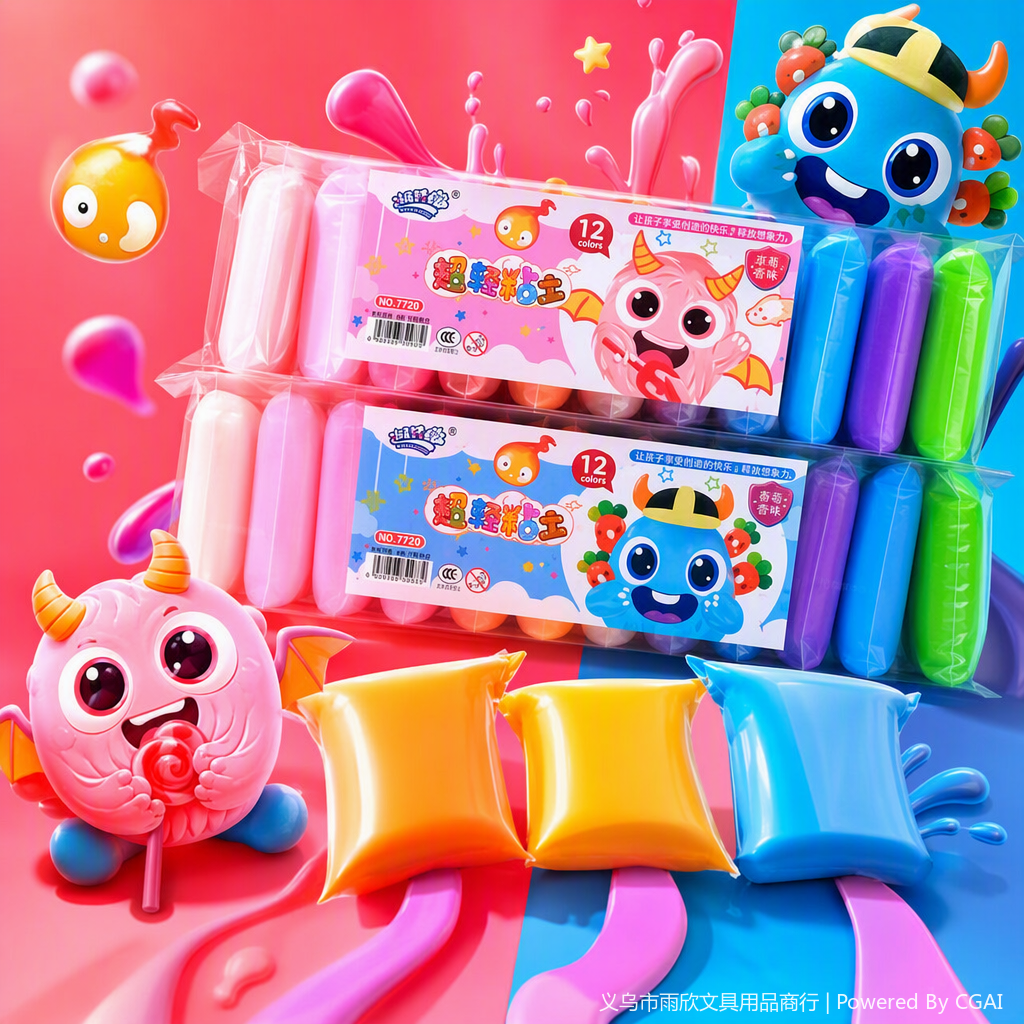 Children's educational clay set, creative handmade DIY educational toys, early childhood education and enlightenment toys gift box Specification image