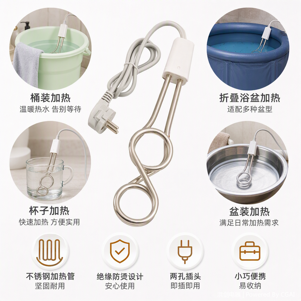 Multifunción calentador rápido mini portátil hogar cocina caliente caliente eléctrico rápido stick rápido artefacto de calor