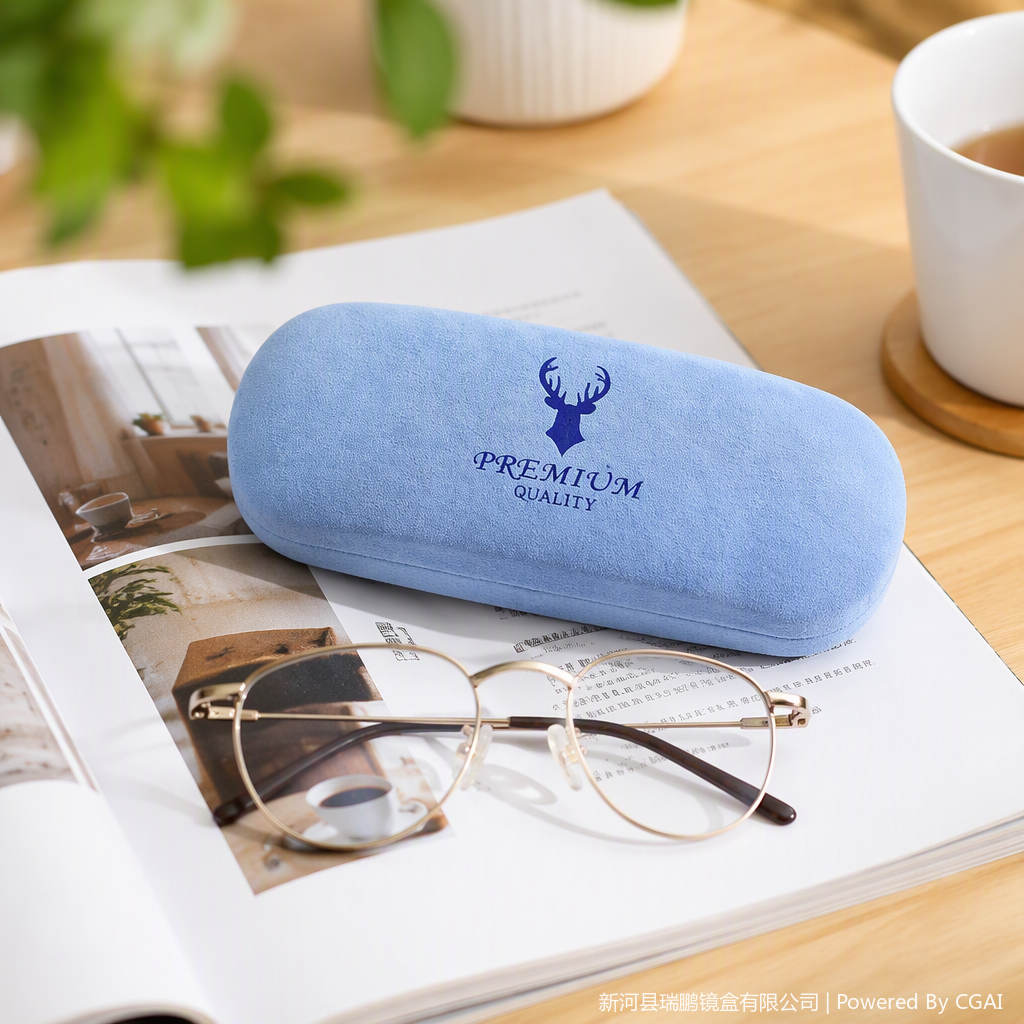Fashionable eyeglass case, portable pressure-resistant protective bag, simple and trendy storage box, eyeglass storage bag accessories Specification image