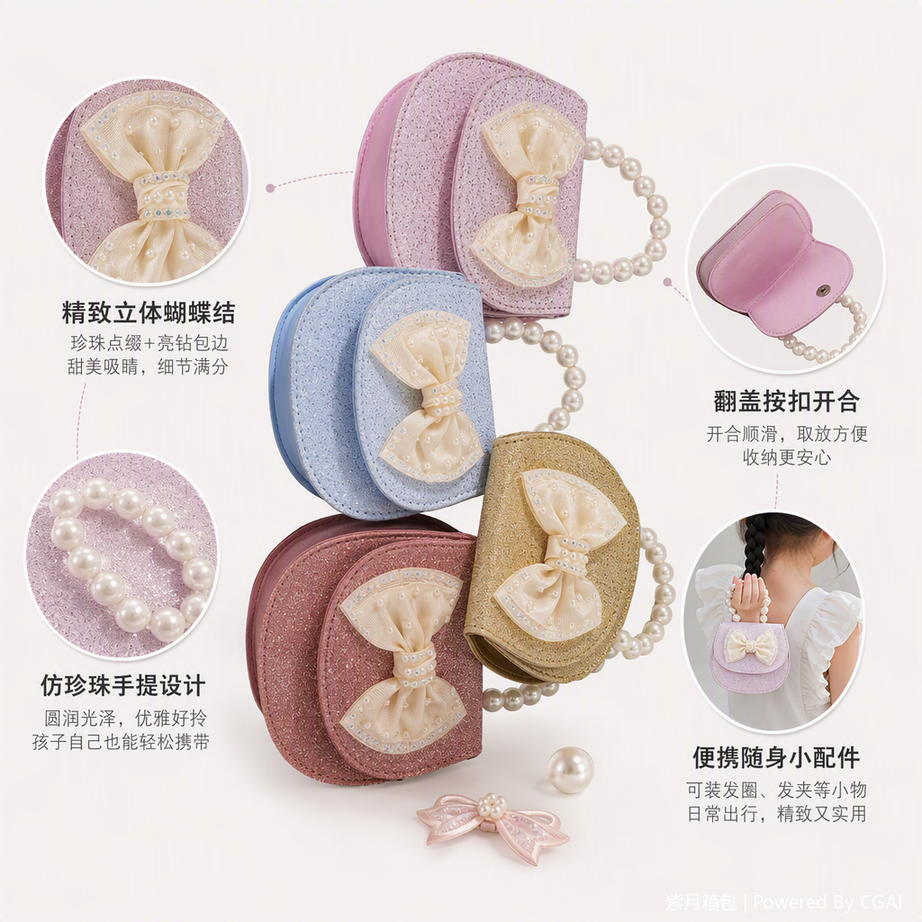 多彩亮片小包手提装饰闪粉包包创意潮流配件礼品包包袋
