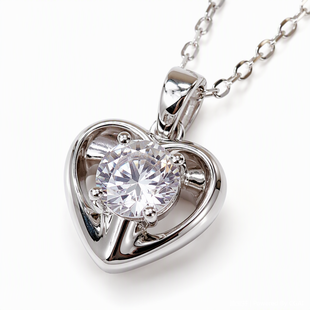 Fashionable silver heart-shaped pendant necklace for women, simple and versatile Korean style, trendy accessory as a gift Application Scenario
