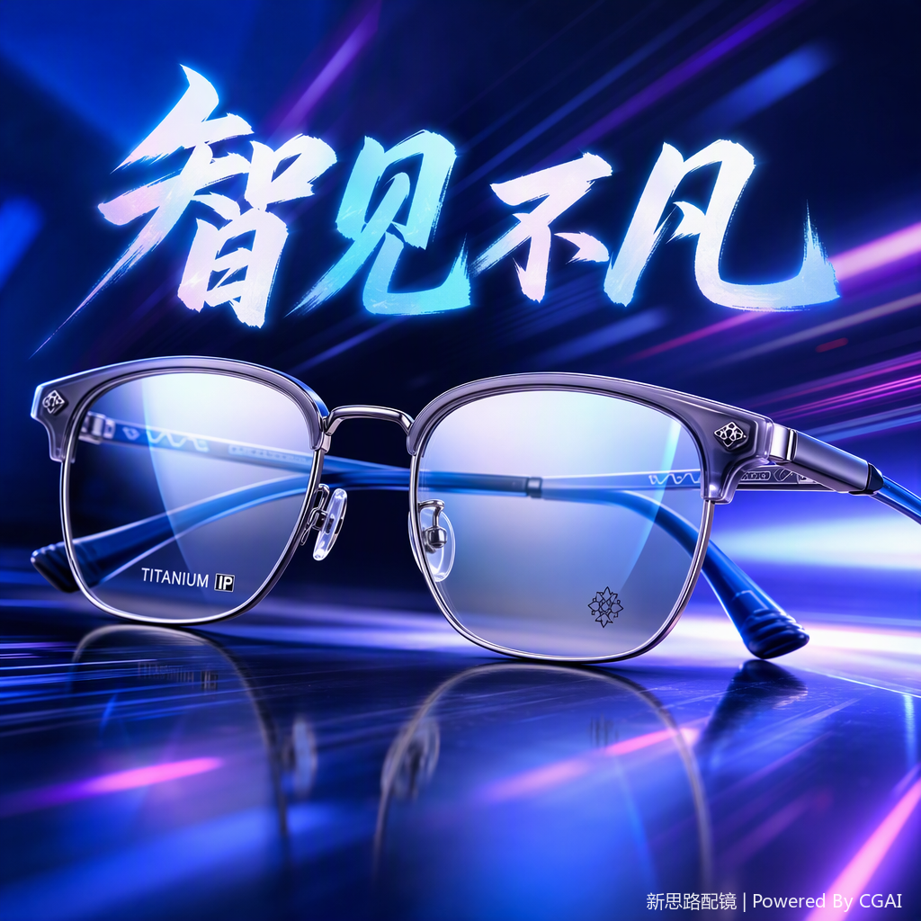 Fashionable and lightweight metal-framed glasses for men and women with myopia, trendy and retro frames, high-definition eyeglass fitting Item Picture