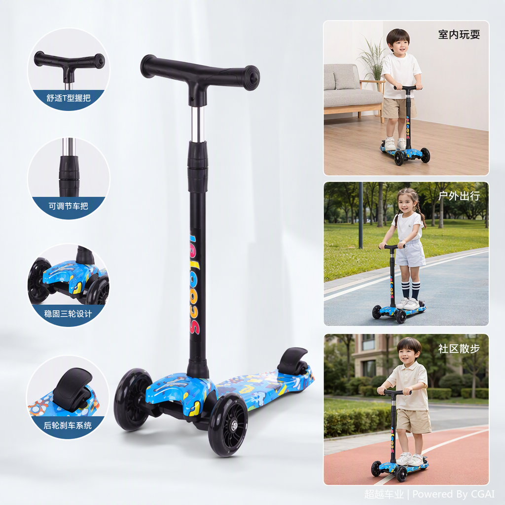 Colorful and cool scooters, sports shoes, roller skates, ice skates, outdoor leisure sliding equipment, suitable for adults and children details Picture