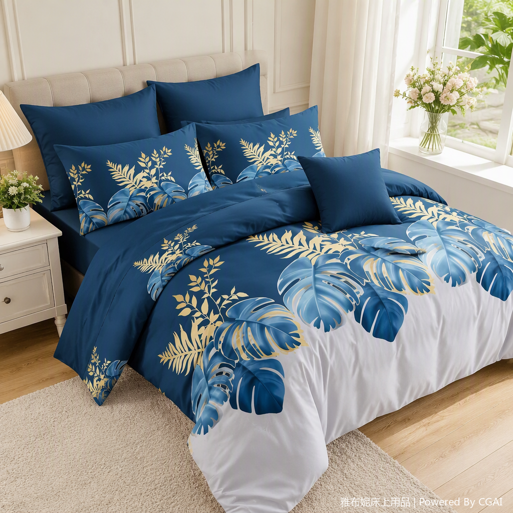 Four-piece set of bedding for export, simple and comfortable bed sheets, duvet covers, pillowcases and bedding sets, essential for home bedrooms