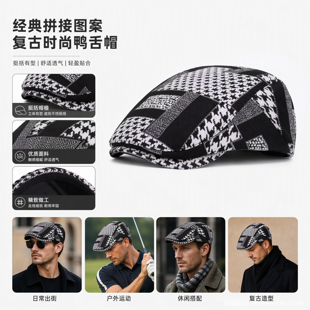 في الموضة، ارتداء غطاء الرأس الواقي من أشعة الشمس على شكل عمامة في الهواء الطلق details Picture
