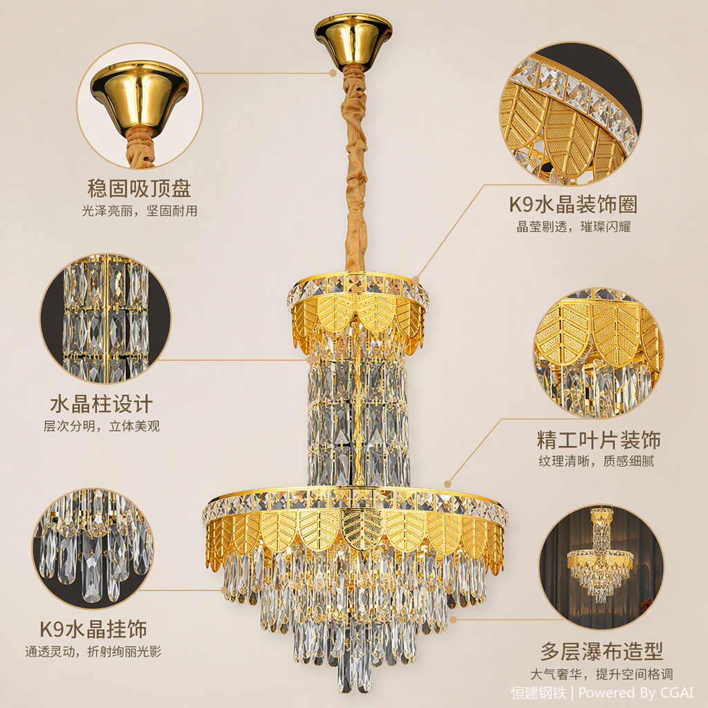 Modern and simple household pendant lamps for living room, dining room and bedroom lighting fixtures, warm and fashionable design details Picture