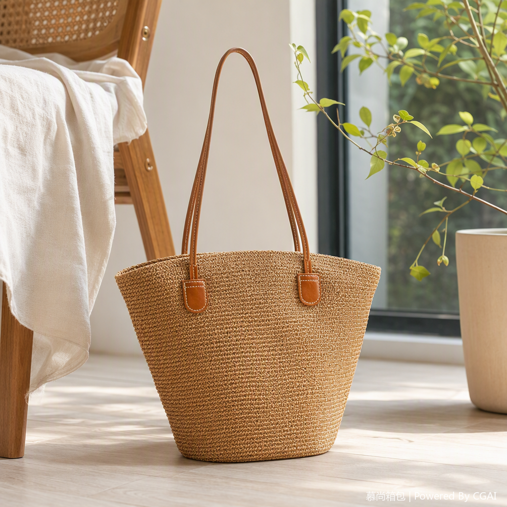Hand-woven straw bag for women, casual and versatile, a fashionable, lightweight and trendy crossbody bag Specification image