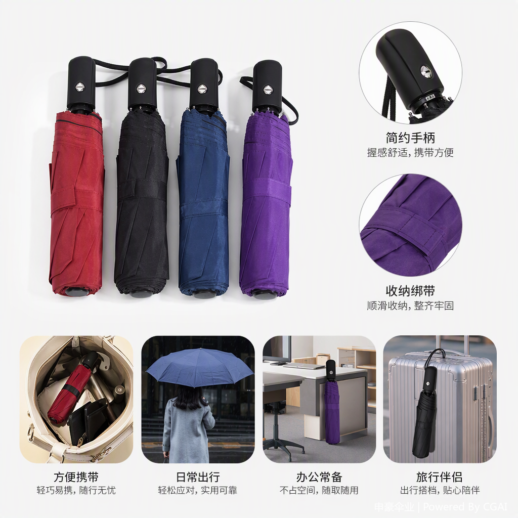防风遮阳防雨伞轻便便携耐用多场景适用男女款折叠式伞