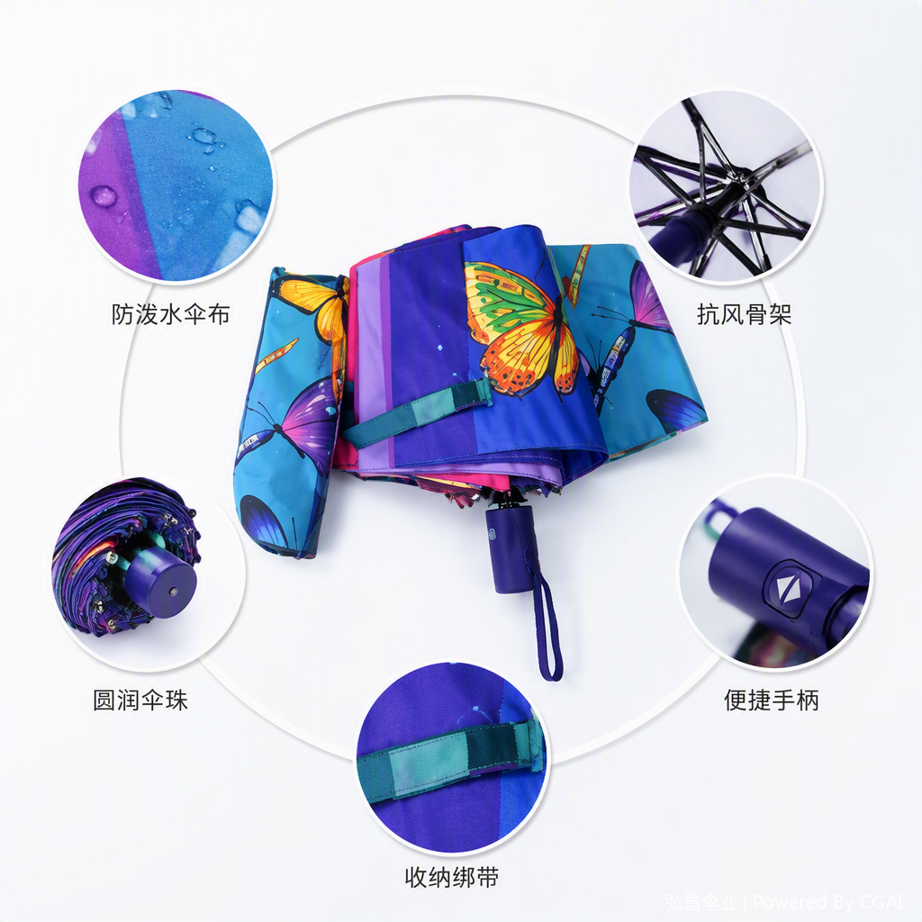 多功能创意伞具防风遮阳防雨便携轻便时尚实用家用户外用品产品图