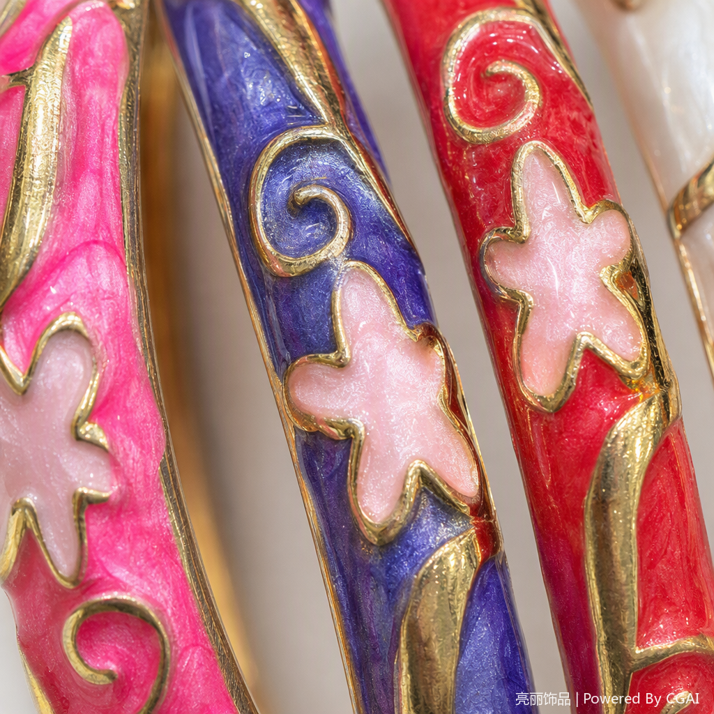The colorful enamel bracelet is a fashionable and versatile, retro and individualistic jewelry. It is a trendy bracelet and an elegant gift for women Application Scenario