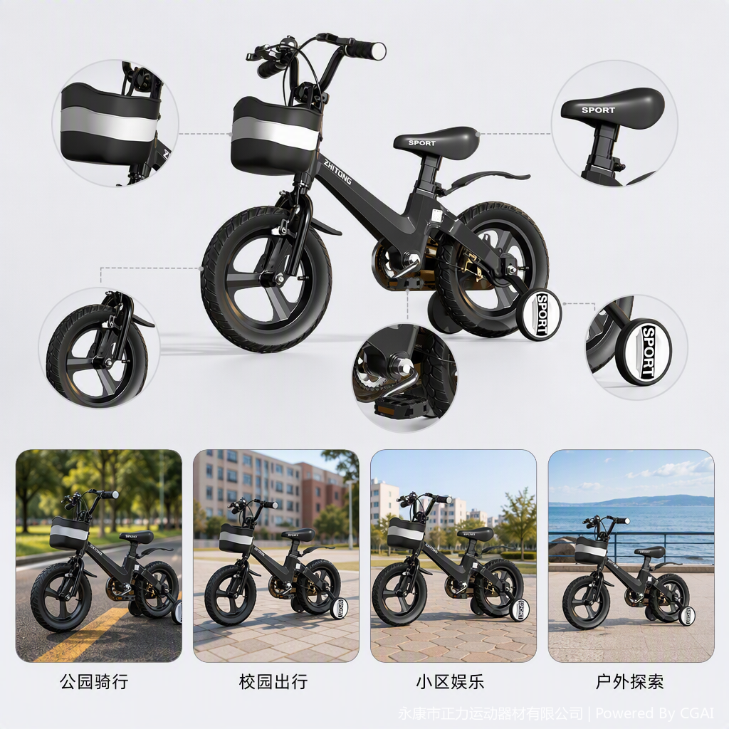 儿童自行车实物图
