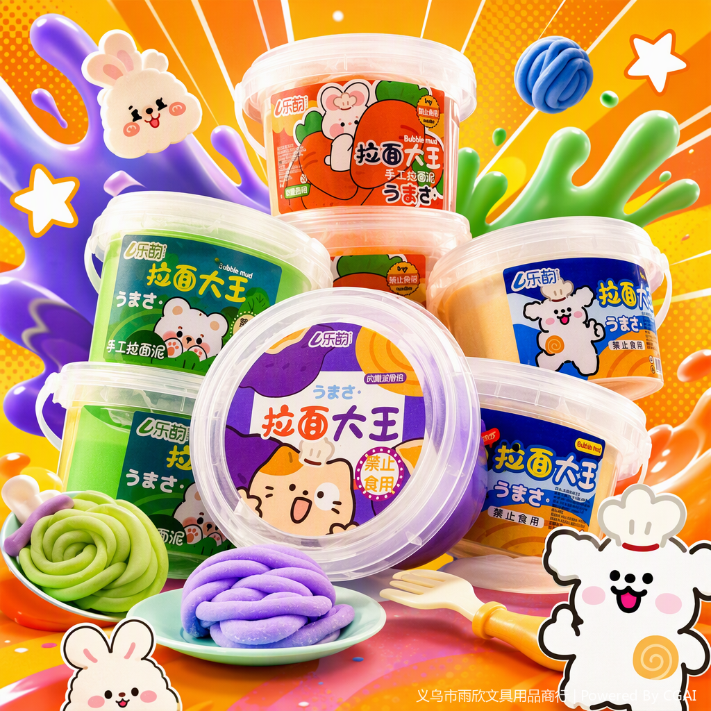 Creative handmade colored clay and sand set, children's DIY educational toys, multi-color combination, fun creation materials details Picture