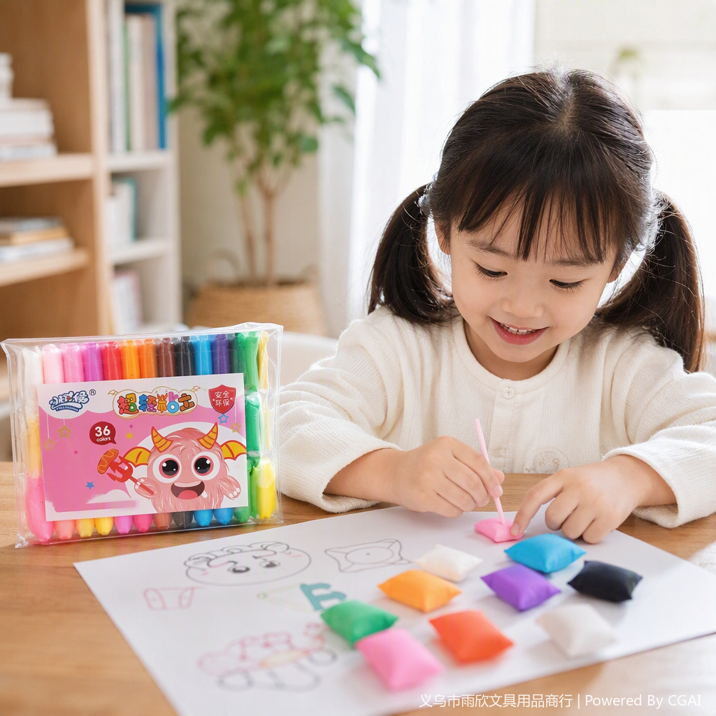 Fun educational and educational educational colored clay handicraft creative toys for children to learn hands-on DIY sand sculpture clay sets Application Scenario