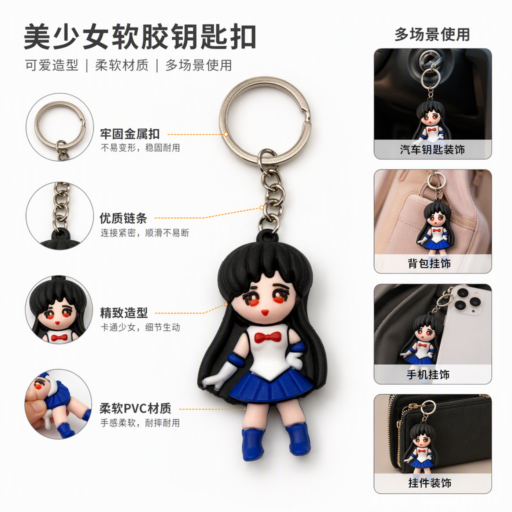 Fashionable and creative mobile phone chain pendants, personalized decorative items, simple and trendy accessories, versatile and essential for girls Application Scenario