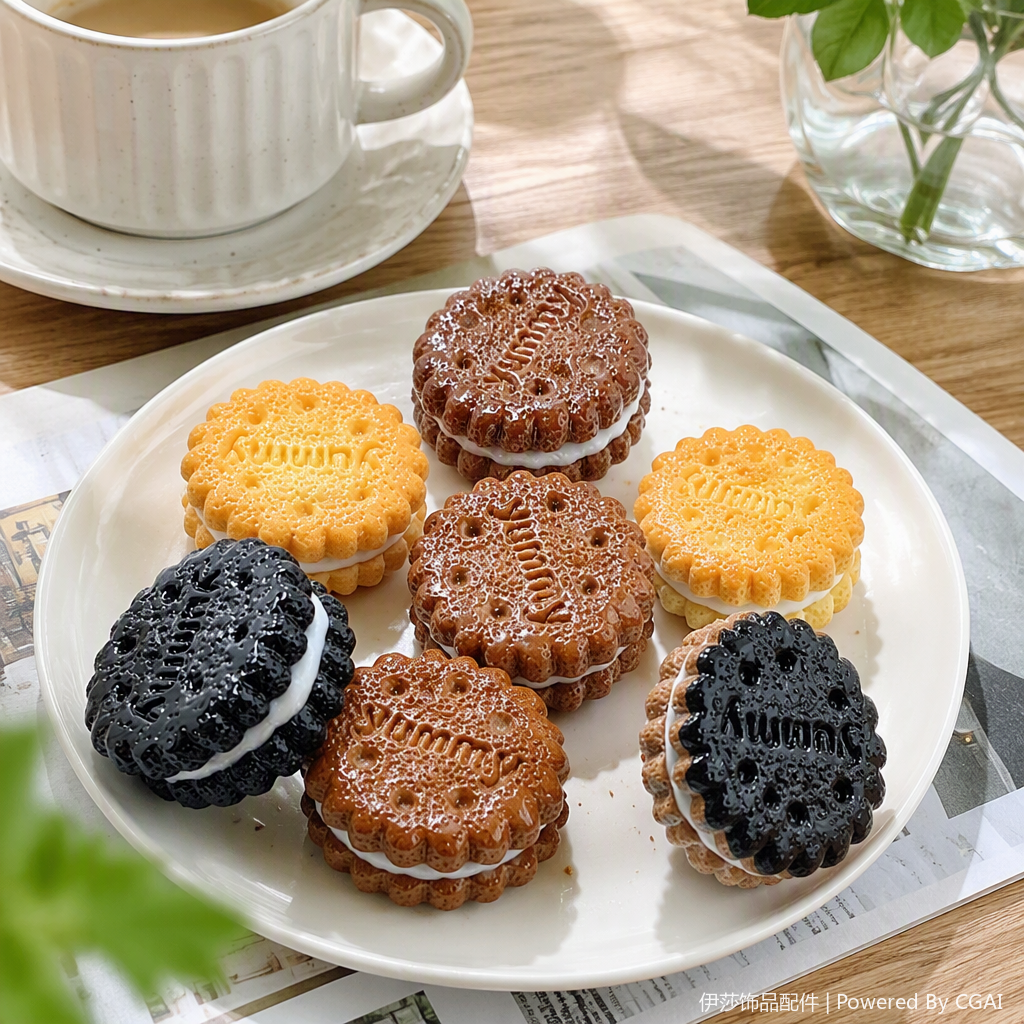 Crispy sandwich cookies, puffed snacks, sweet and delicious, family-sized casual snacks Item Picture