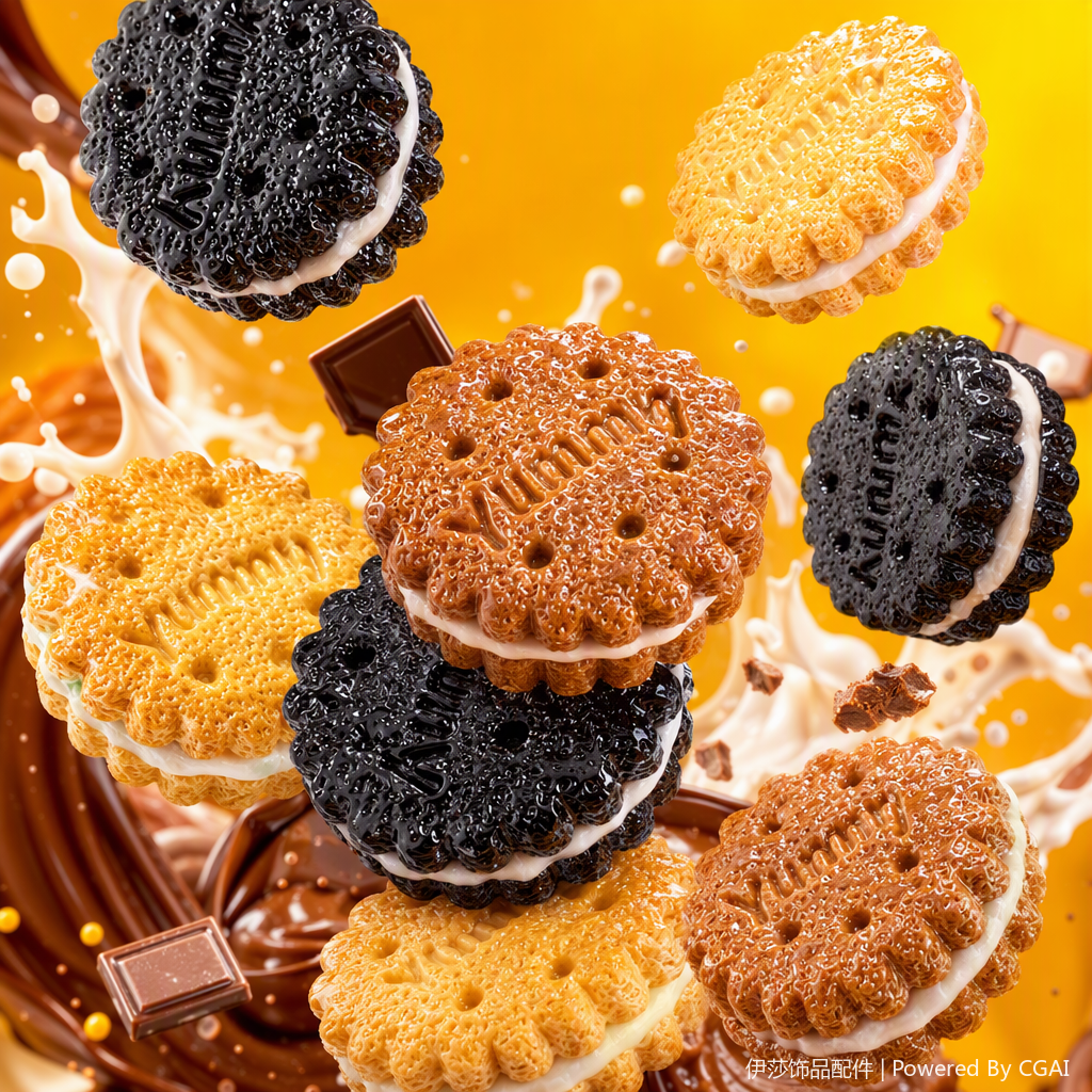 Crispy sandwich cookies, puffed snacks, sweet and delicious, family-sized casual snacks Application Scenario