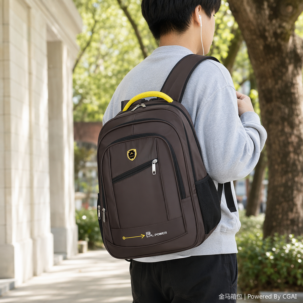 Multi-functional casual backpacks for men and women, commuting and travel, student bags, leather goods, trendy styles details Picture
