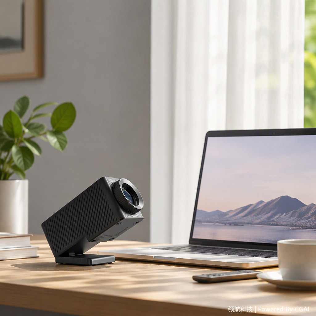 The high-definition projector is a multi-functional portable projector for home and office use. It supports wireless connection to large screens