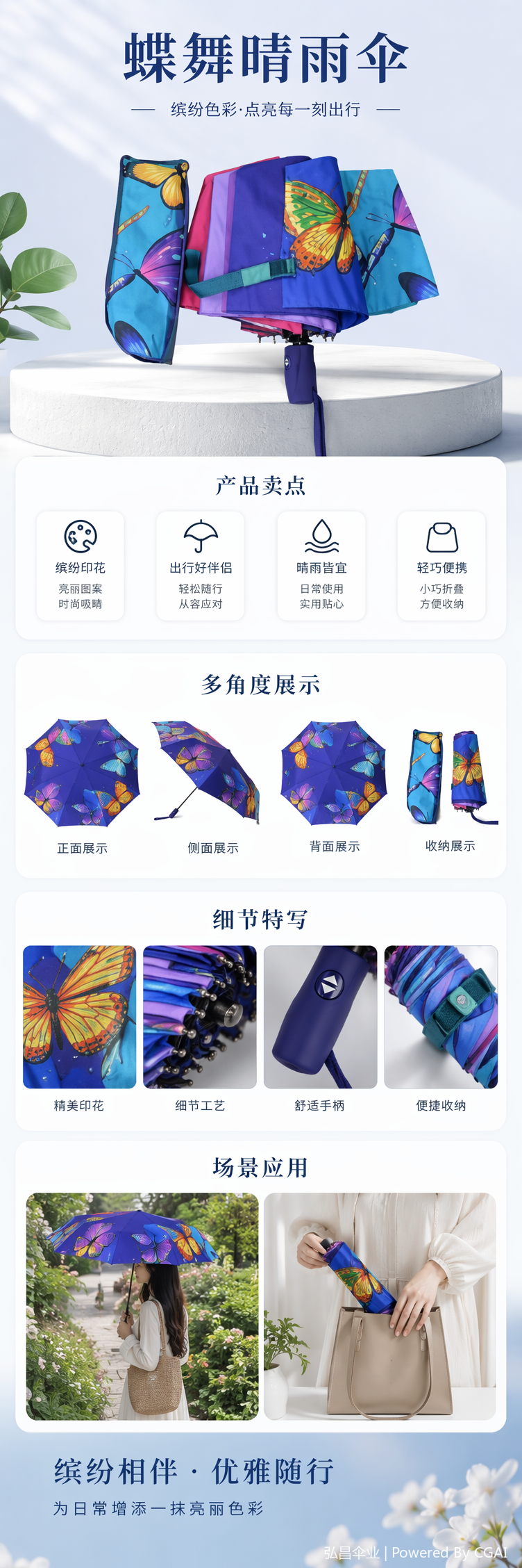 多功能创意伞具防风遮阳防雨便携轻便时尚实用家用户外用品详情1