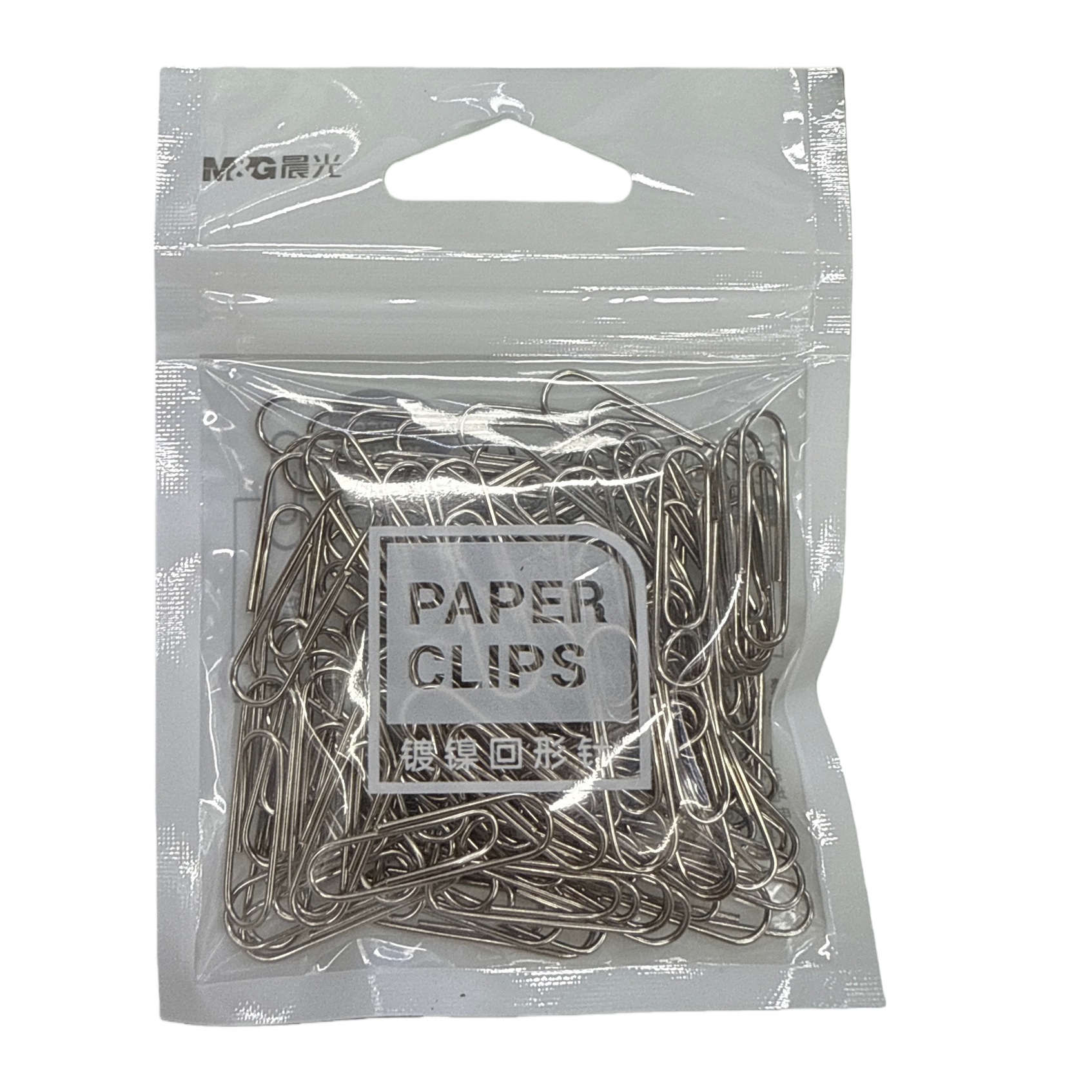 High-quality transparent plastic bags for nickel-plated paper clips and office stationery storage and organization supplies Item Picture