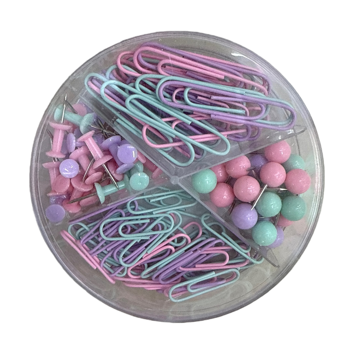 Multi-functional color paper clip and pin storage box, organization box, office supplies storage and organization tool box, neat storage wonder Item Picture