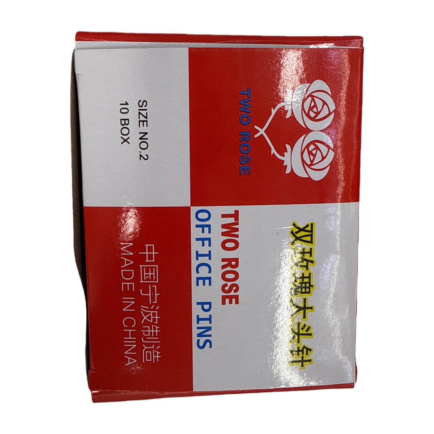 Double rose pins, red and white packaging box, decorative pins, creative pins, gift collection accessories Item Picture