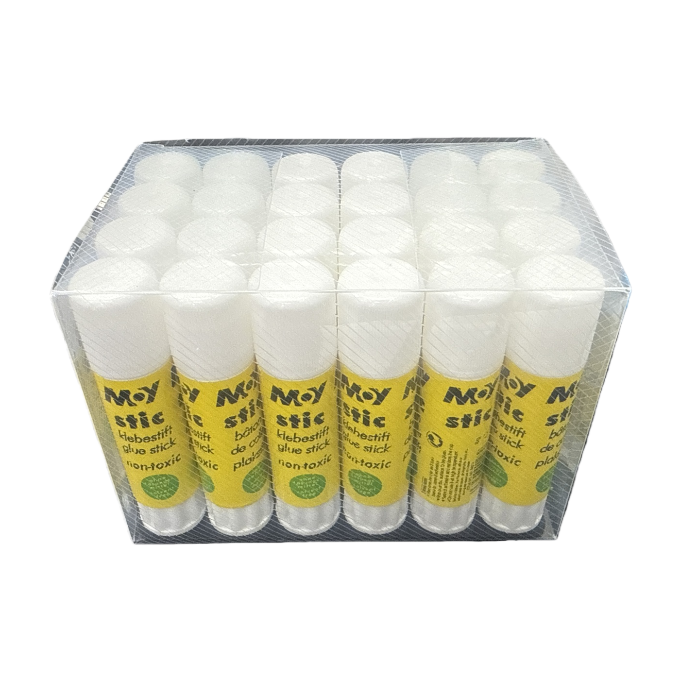A portable stationery storage box with a yellow label design for children and students Item Picture