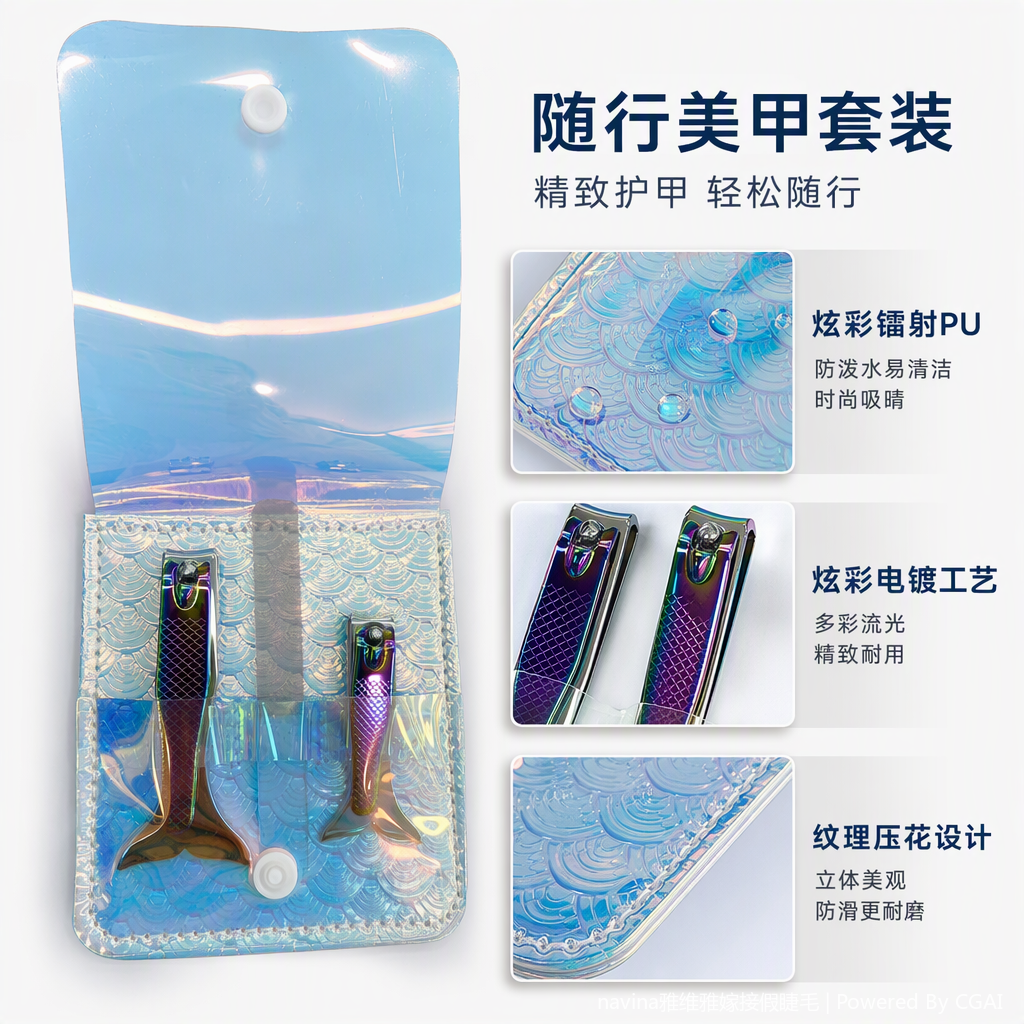 Professional nail art tool set, makeup, beauty care, multi-functional nail grooming set, complete set of nail art supplies