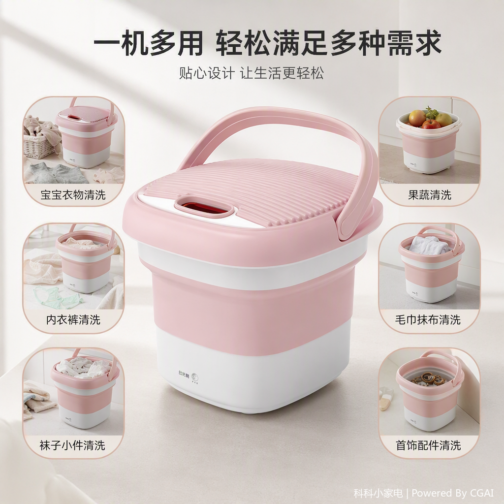 多功能折叠泡脚盆沐浴桶家用洗澡洗漱用品浴桶防滑耐用便携款