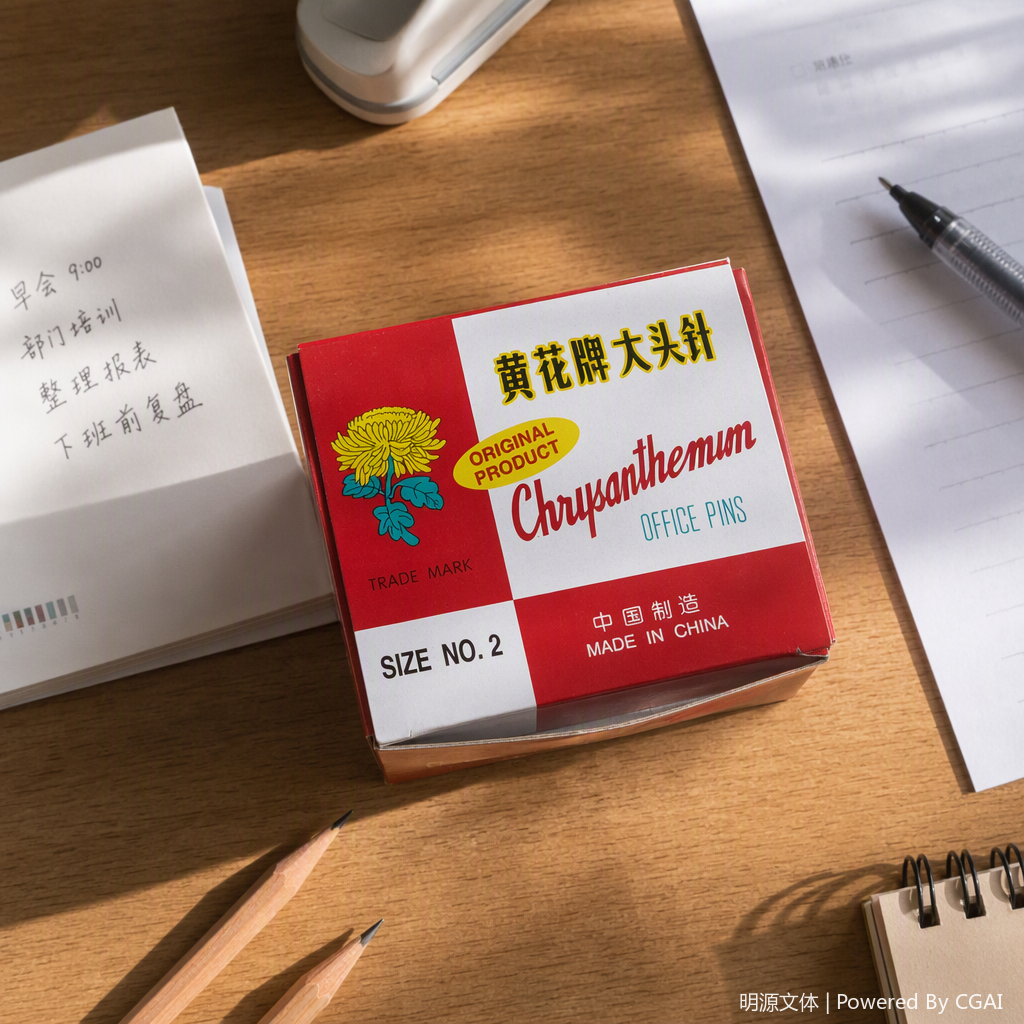 The yellow flower brand pin red and white striped packaging box is used for storing needles, threads, handicrafts, decorative items and organizing boxes details Picture